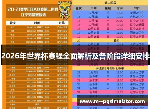 2026年世界杯赛程全面解析及各阶段详细安排